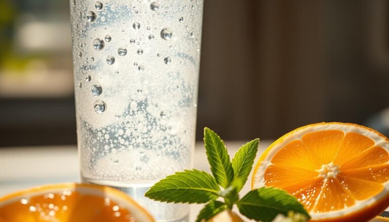 benefícios da água com gás