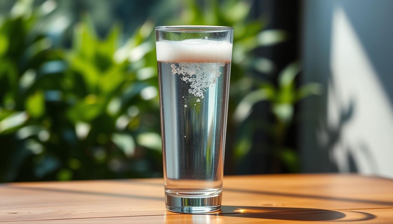 água com gás e refluxo